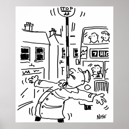 棒つきキャンデーマンは棒つきキャンデーと釣り合い法を行っている ポスター (正面)