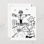 棒つきキャンデーマン・イズ・ガーデニング ポストカード (正面/裏面)