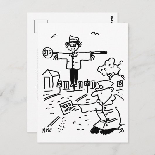 棒つきキャンデーマン・イズ・ガーデニング ポストカード (正面/裏面)