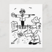 棒つきキャンデーマン・イズ・ガーデニング ポストカード (正面)