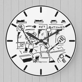 棒つきキャンデーメン遊ズ・テニス ラージ壁時計