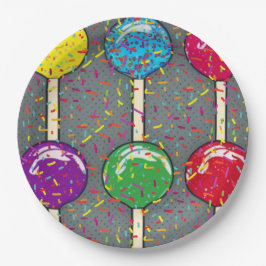 棒つきキャンデーラブ ペーパープレート