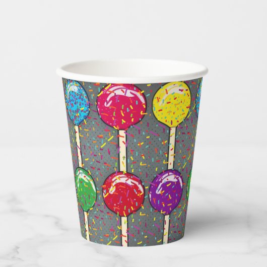 棒つきキャンデーラブ 紙コップ (正面)