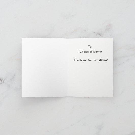 棒つきキャンデーレディまたは男ありがとう！ サンキューカード (内部)