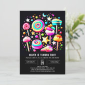 棒つきキャンデーワンダーランドブリス誕生日 招待状 (スタンド正面)