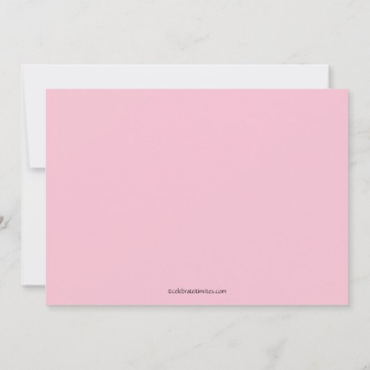 棒つきキャンデー及びカップケーキの誕生日の招待状 招待状 (裏面)