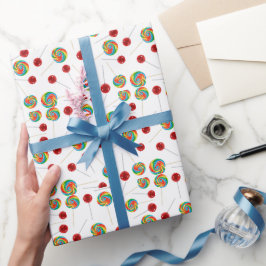 棒つきキャンデー型 ラッピングペーパー