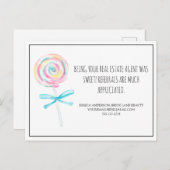 棒つきキャンデー実在不動産紹介市場 ポストカード (正面/裏面)