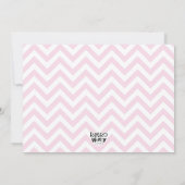 棒つきキャンデー招待状キャンディランドバースデーパーティーピンク 招待状 (裏面)