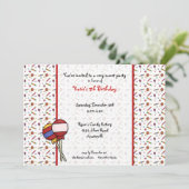 棒つきキャンデー招待状 招待状 (スタンド正面)