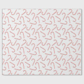 棒つきキャンデー柄とキャンディキャンセスクリスマスシーズン ラッピングペーパー (フラット)