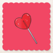 棒つきキャンデー紙コースター ペーパーコースター (正面)