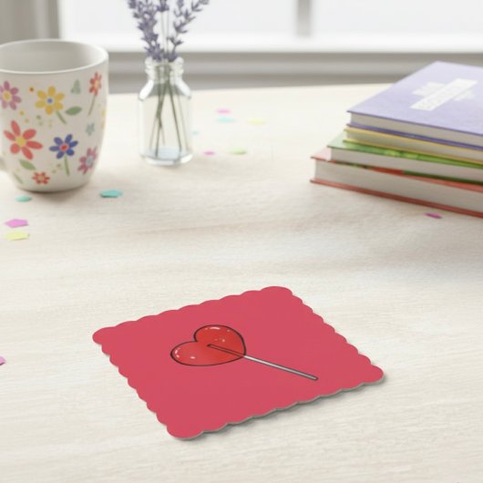 棒つきキャンデー紙コースター ペーパーコースター