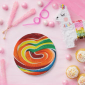 棒つきキャンデー紙プレート ペーパープレート (パーティー)