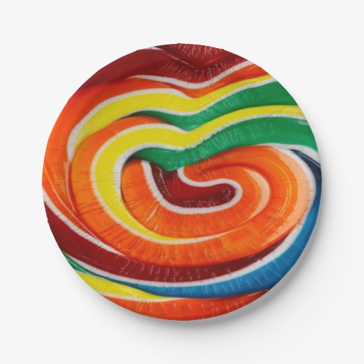 棒つきキャンデー紙プレート ペーパープレート (正面)