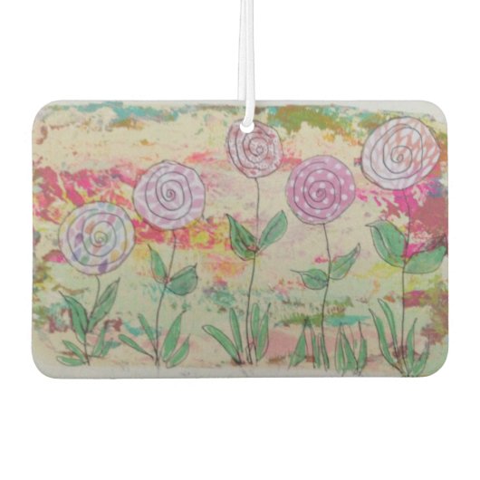 棒つきキャンデー花 カーエアーフレッシュナー (正面)