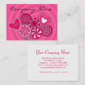 棒つきキャンデー菓子店ベーカリー名刺 名刺 (正面/裏面)