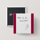 棒つきキャンデー 缶バッジ (正面&裏面)