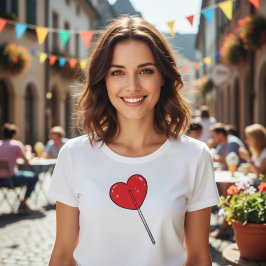 棒つきキャンデーTシャツ プラスサイズTシャツ