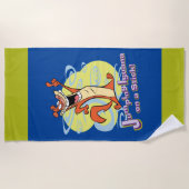 棒でイグアナを跳び上げ!™ ビーチタオル (正面)