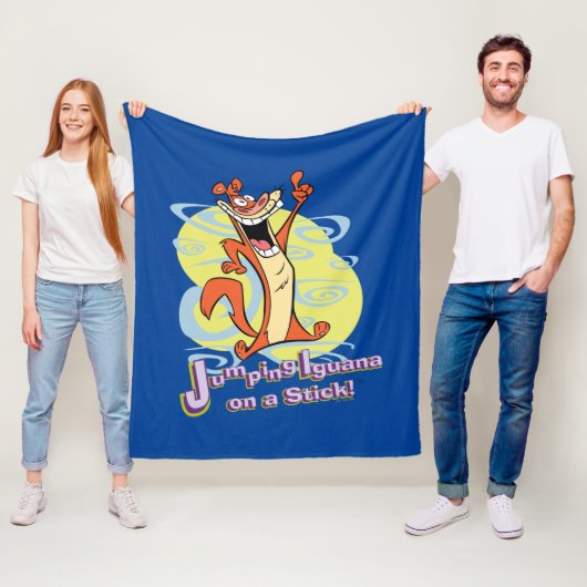 棒でイグアナを跳び上げ!™ フリースブランケット (インサイチュ)