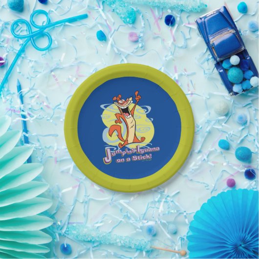 棒でイグアナを跳び上げ!™ ペーパープレート (パーティー)