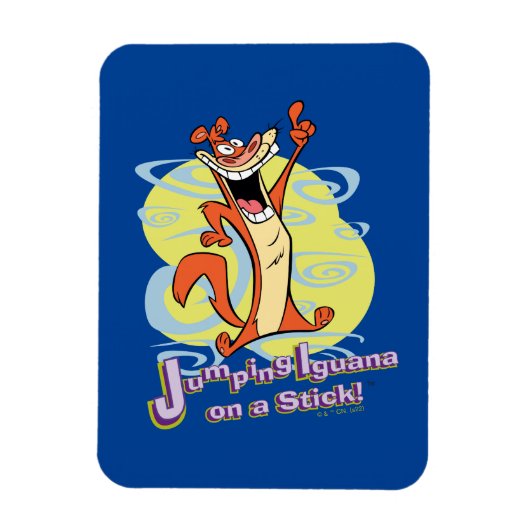 棒でイグアナを跳び上げ!™ マグネット (縦)