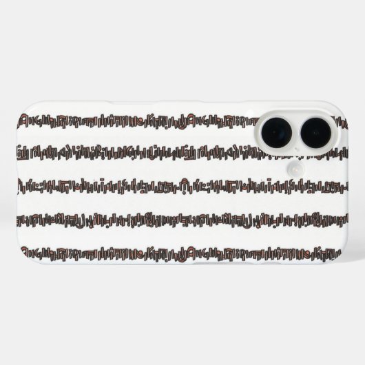 棒と石 – 黒とモカのストライプ Case-Mate iPhoneケース (裏面 (横))