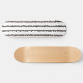 棒と石 – 黒、白と赤のストライプ スケートボード (横)