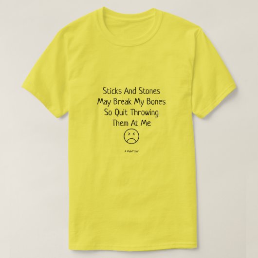 棒と石 – MisterPシャツ Tシャツ (デザイン正面)