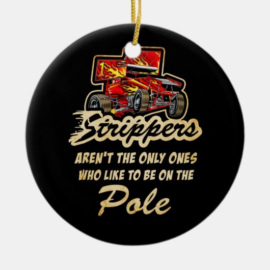 棒に乗りたがる唯一の人 セラミックオーナメント (正面)