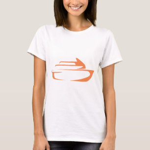 棒のスケッチのスタイルの遊航船 Tシャツ