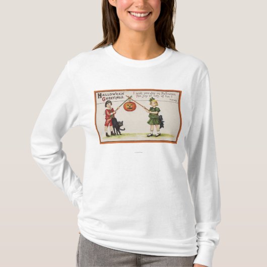 棒のハロウィンGreetingPumpkin Tシャツ (正面)