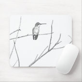 棒の上のハチドリ マウスパッド (マウス)