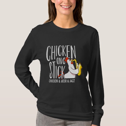 棒の上の鶏 Tシャツ (正面)