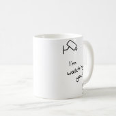 棒の人"私は"襲うのを見ています コーヒーマグカップ (正面右)