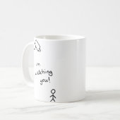 棒の人"私は"襲うのを見ています コーヒーマグカップ (正面左)