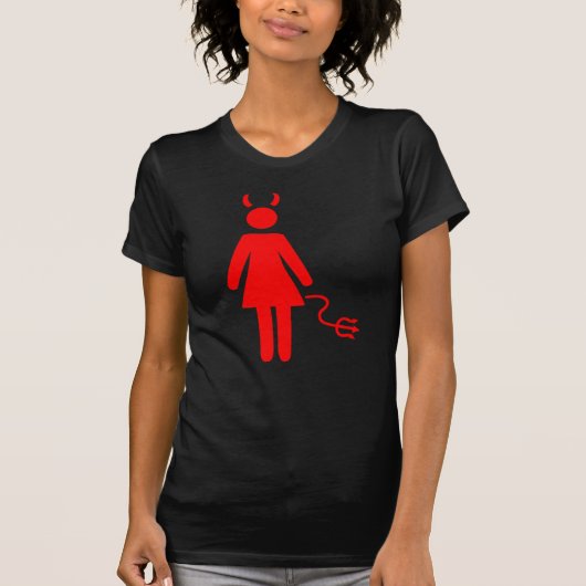 棒の女性の悪魔 Tシャツ (正面)