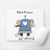 棒の姿のたった今結婚しました マウスパッド (マウス)