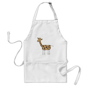 棒の姿のキリンのTシャツおよびギフト スタンダードエプロン