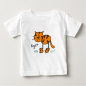 棒の姿のトラのTシャツおよびギフト ベビーTシャツ (正面)