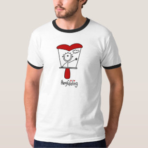 棒の姿のハンググライダーのTシャツおよびギフト Tシャツ