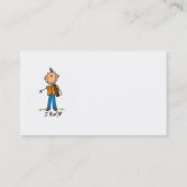 棒の姿のハンター 名刺 (裏面)