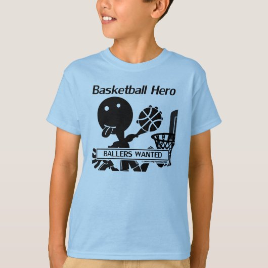 棒の姿のバスケットボールの英雄 Tシャツ (正面)