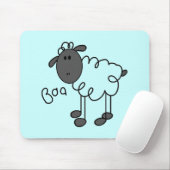 棒の姿のヒツジのTシャツおよびギフト マウスパッド (マウス)