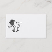 棒の姿のヒツジのTシャツおよびギフト 名刺 (裏面)