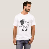 棒の姿のヒツジのTシャツおよびギフト Tシャツ (正面フル)