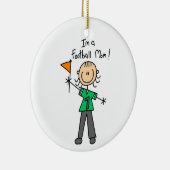 棒の姿のフットボールのお母さん セラミックオーナメント (右)