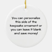 棒の姿のフットボールの写真のオーナメント セラミックオーナメント (裏面)