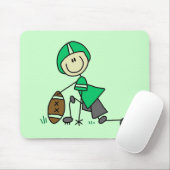 棒の姿のフットボールの緑 マウスパッド (マウス)